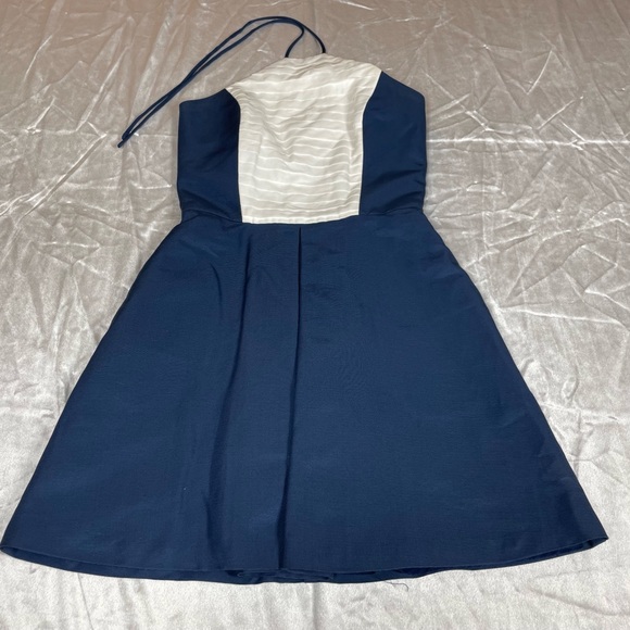 Wai Ming Halter Blue Dress Sz 2 - Picture 3 of 13